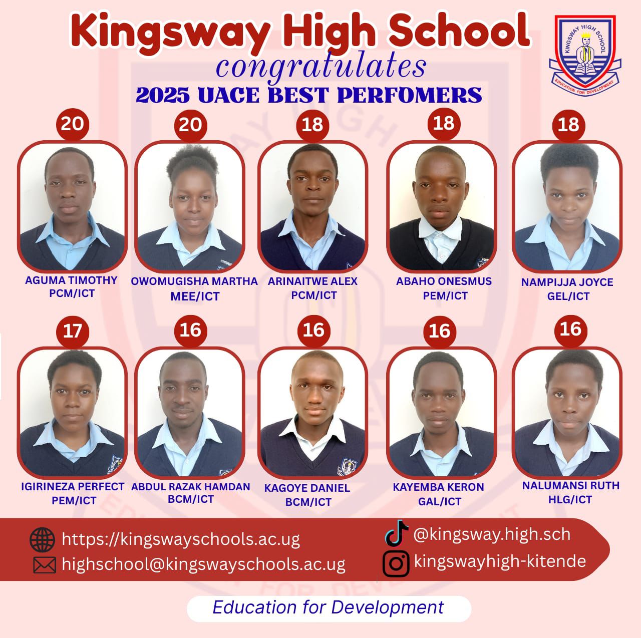 Congratulations 2025 UACE